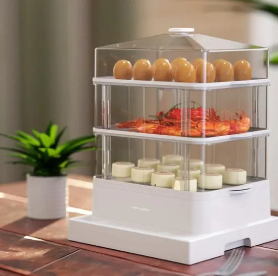 Steamer Food Electric Warmer Showcase Sweet Corn Touch Screen Whosale Home Use Transparent Display Vegetables Steam Cooker 