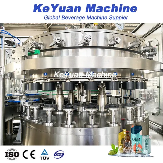 Complete Line 2 in 1 Aluminum Pop Can CO2 Carbonated Beverage Filling Packing Equipment for 1000cph 