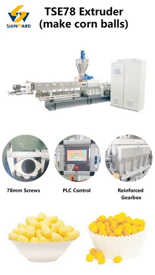 Savoury Extruded Bulked Snacks Foods Chips Processing Line Equipment 