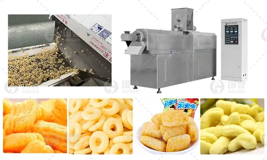 Puffed Food Making Machine Core Filling Snacks Production Line Inflating Snacks Making Equipment 
