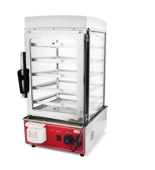 Electrical Commercial Stainless Steel Food Warmer Display Showing Baking Kitchen Machine Electrical Bun Steamer 